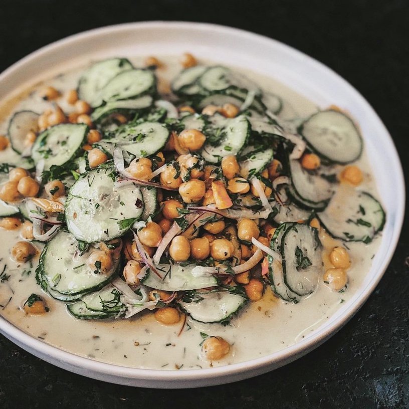 Cucumber & Chickpea Salad